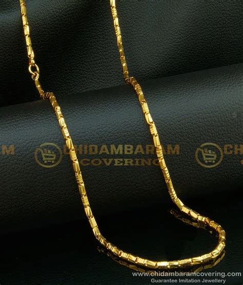 Buy Gold Plated Daily Wear Kushi Box Shiny Cutting Flexible Chain Online
