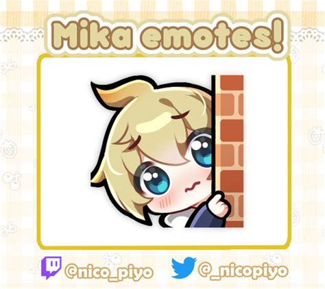 Buy Genshin Impact Mika Peek Emote for Twitch, Youtube and Discord ...