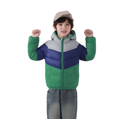 Byoo Tween Boy Down Jacket Lightweight Colorblock Zip Up Hood Padded ...
