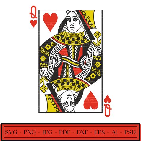 Queen Hearts Playing Card