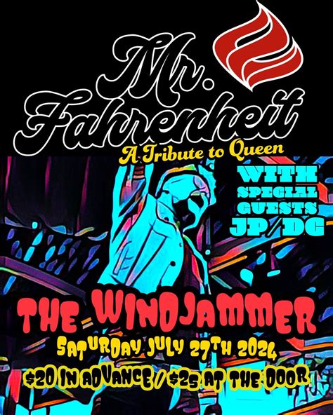 Mr. Fahrenheit - A Tribute To QUEEN - at The Windjammer’s NÜTRL Beach ...