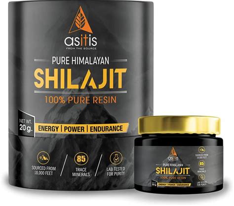 ASITIS Nutrition Pure Shilajit 20g| 100% Natural Himalayan Resin| Rich ...