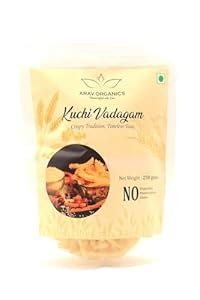ARAV ORGANICS Kuchi Vadagam | 100% Natural Sun-Dried Rice Snack ...