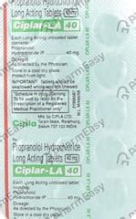 Ciplar-LA 40 Tablet: Uses, Side-effects, Price, Dosage & More Info ...
