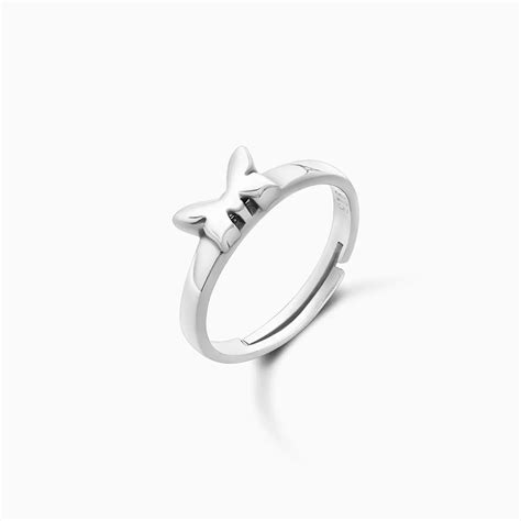 Silver Butterfly Design Ring