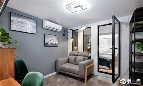 40平米单身公寓现代风格装修设计-家装效果图_装一网装修效果图