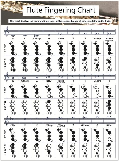 Flute Fingering Chart, Basic Flute Fingering Chart, Fingering Practice ...