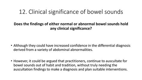 Bowel sounds | PPTX
