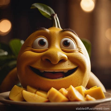 Troll Face Eating Mango | Stable Diffusion Online
