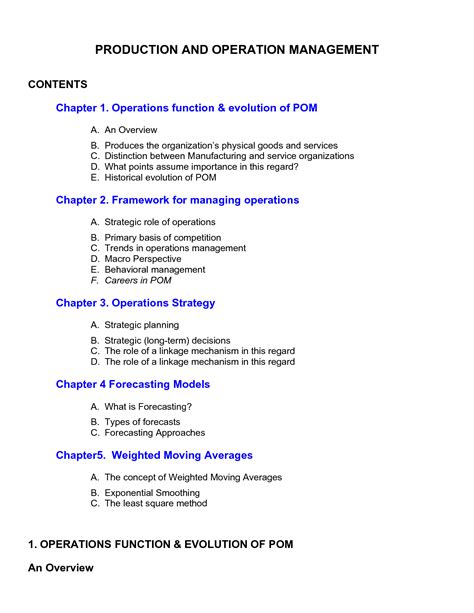 Operation Management Lecture Note 的图像结果