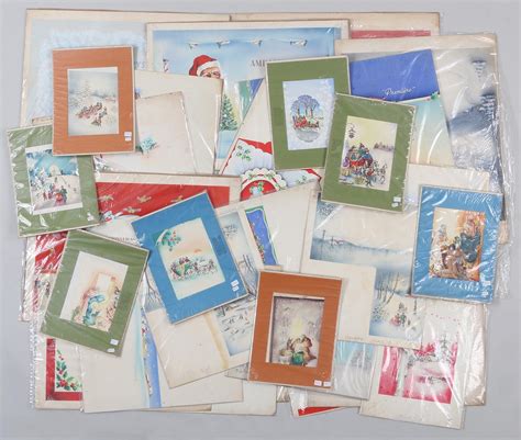 iGavel Auctions: Group of 30 Christmas card illustrations. FR3SH.