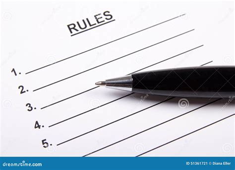 Close Up of Sheet of Paper with Rules Blank and Pen Stock Image - Image ...