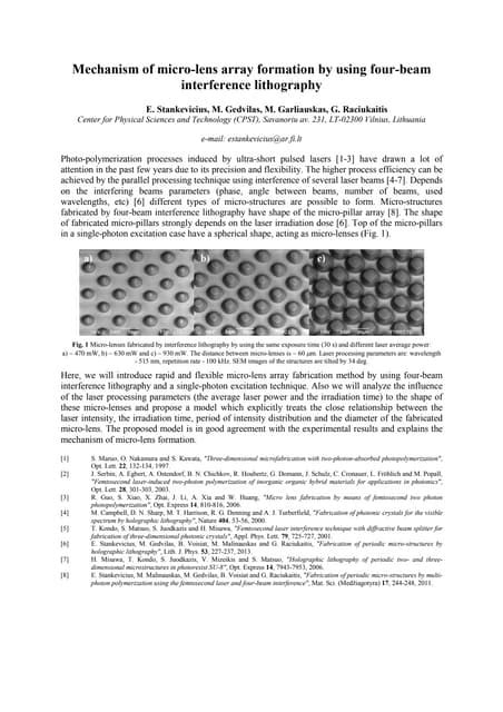 Image result for Interference Lithography