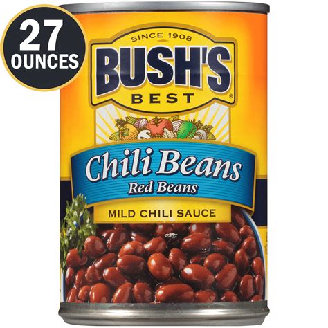 Bush's Red Chili Beans in Mild Chili Sauce, 27 oz Can - Walmart.com