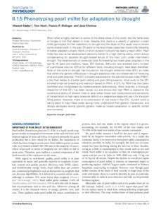 Phenotyping pearl millet for adaptation to drought - OAR@ICRISAT
