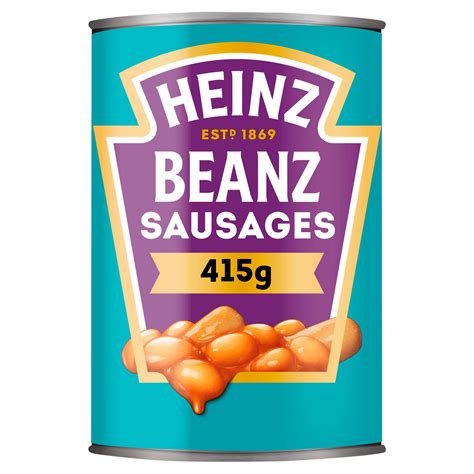 Heinz Baked Tinned Beans and Sausages 415g | Tinned Beans, Spaghetti ...