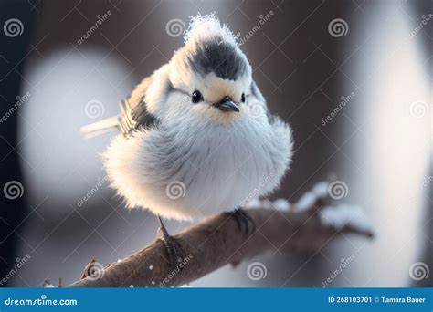 Snow Fairy Bird, Known In Japan As The Shima Enaga Stock Image ...