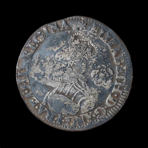 Tudor Coin Elizabeth I 1562 Milled Sixpence Silver Coin, Plain Dress ...