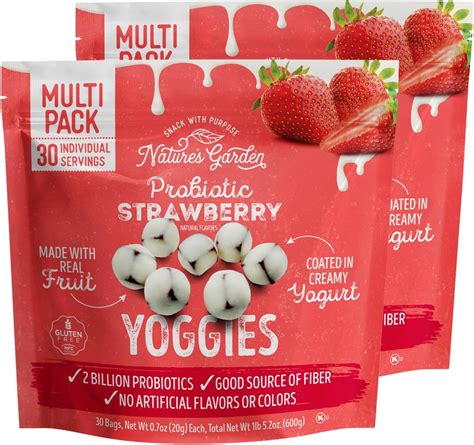 Amazon.com: Nature's Garden Probiotic Strawberry Yoggies (2-Pack ...