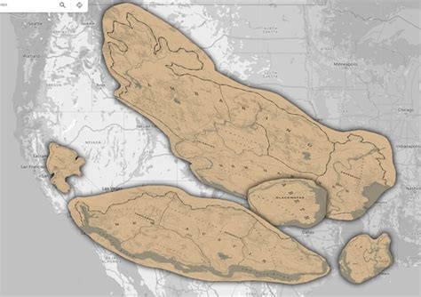 Image result for RDR2 Real Map