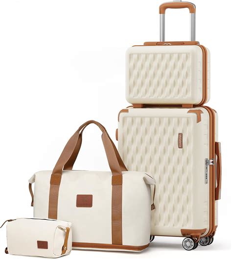 Amazon.com | Melalenia Luggage Set 4 Piece Carry On, Hardside Suitcase ...