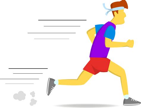a man is running in a race, clip art, icon, illustration, 4246017 ...