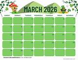 March 2026 Calendar With Holidays Printable - 2026 Printable Calendars