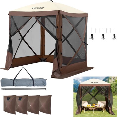 Amazon.com : VEVOR Pop Up Gazebo Tent, Pop-Up Screen Tents 4 Sided ...