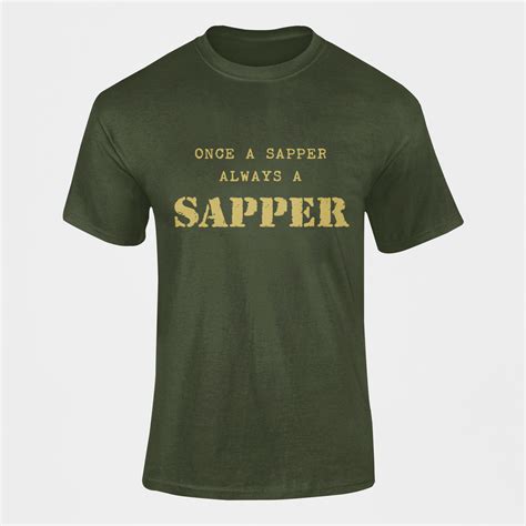 Shop Army Sapper Men's T-shirt - Once a Sapper – Olive Planet