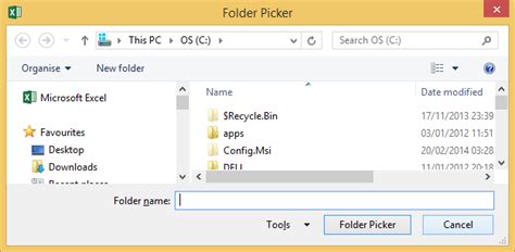 Image result for Folder Picker Dialog