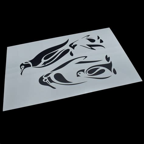 JustKraft Craft Stencil Plastic Size: 2x8 Inch - Peague