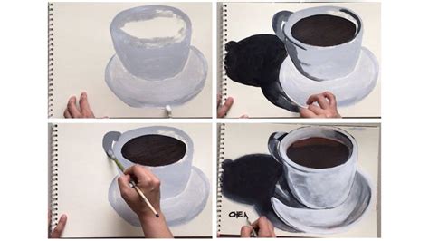 Image result for Acrylic Paint Tutorial Coffee
