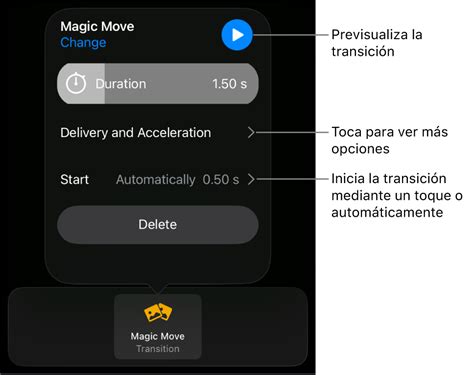 Añadir transiciones entre las diapositivas en la app Keynote del iPad ...