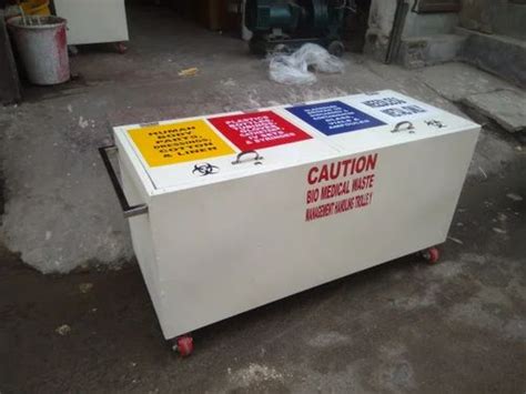 Bio Medical Waste Trolley - Bio Medical Waste Segregation Trolley Set ...