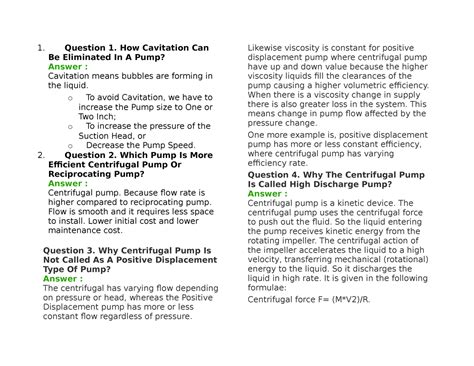 Fliud mechanics - for technical interviews - Question 1. How Cavitation ...