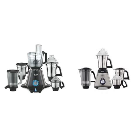 Buy Preethi Zodiac MG 218 Mixer Grinder, 750W, 5 Jars (Black/Light Grey ...