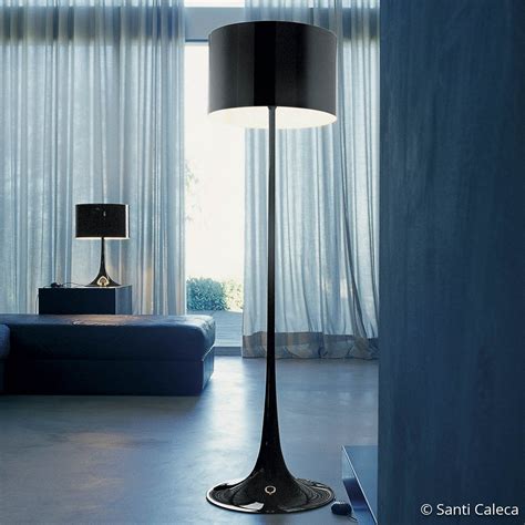 FLOS Spun Light F - black floor lamp | Lights.co.uk