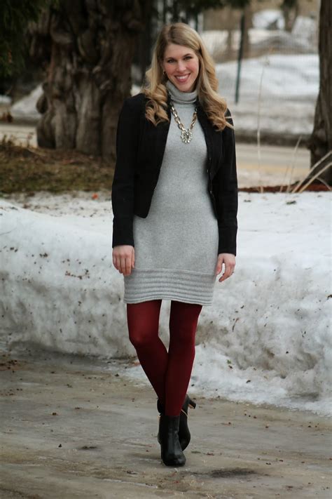 I do deClaire: Gray Dress with Jacket and Tights