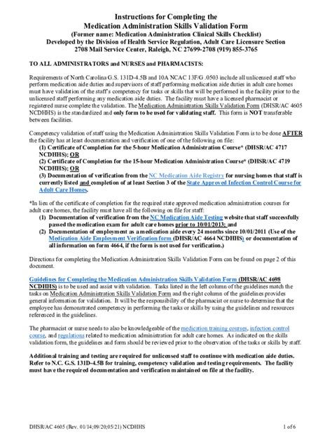 2021-2026 Form NC DHSR/AC 4605 - Blank Fillable Template | Fill Out ...