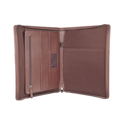 ELAN, Zip Around Folder With Handle | BROWN | A4. – OXFORD stationers