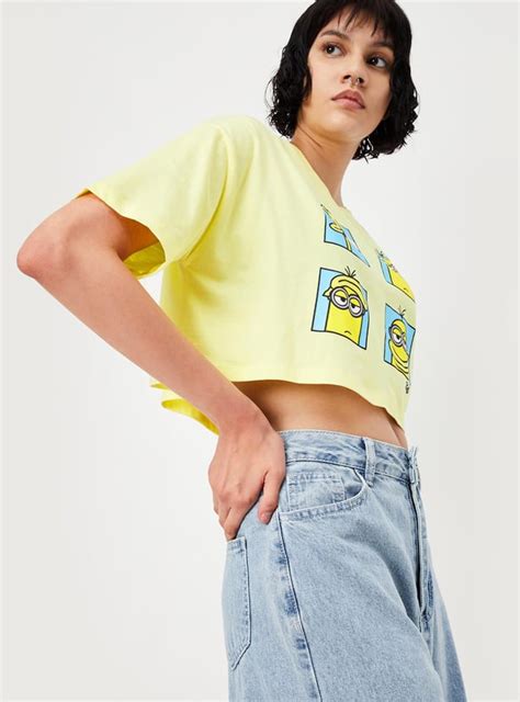 Buy Women Minion Printed Crop T-shirt Online at just Rs. 499.0 ...
