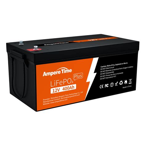 Buy Ampere Time 12V 400AH Plus LiFePO4 Lithium Battery 4000+ Cycle ...