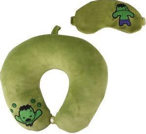 MINISO MARVEL U-shaped Neck Pillow & Eye Mask Hulk for Travel Office ...