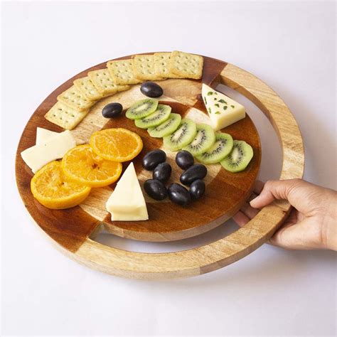 Two-Hued Cheese Platter | Trays & Platters by Byora Homes – Brown Living™