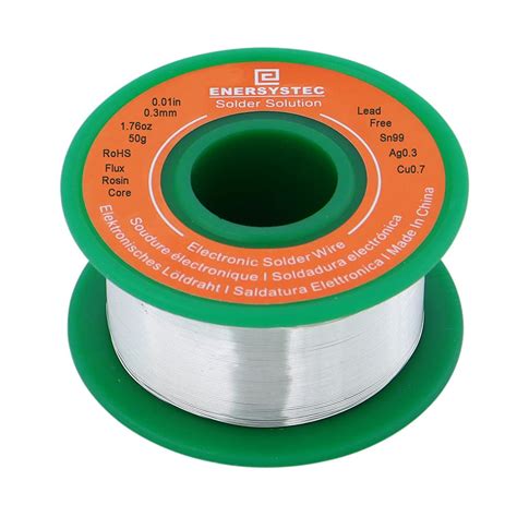 Ultra-Thin Solder Wire 0.01in (0.3mm) Rosin Core Flux 2.5, Lead Free ...