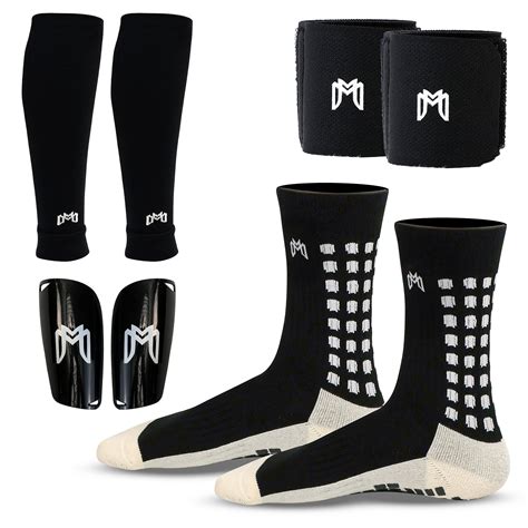 MediCaptain Soccer Grip Socks, Shin Guards, Pre-Cut Sock Sleeves, Guard ...