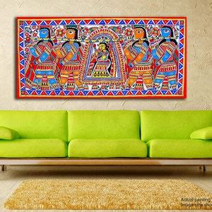 Buy Palki Madhubani Canvas Paintings Indian Art Madhubani Online in ...