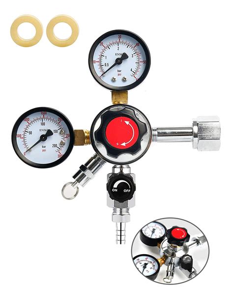 Buy KECOP Dual Gauge CO2 Draft Regulator Dual Stage Pressure Regulator ...
