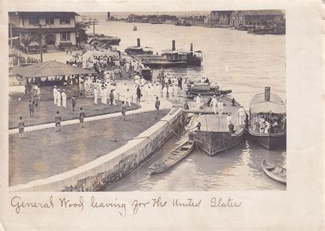 Original WWI Photo US Army GENERAL LEONARD WOOD 1908 Leaves PHILIPPINES ...