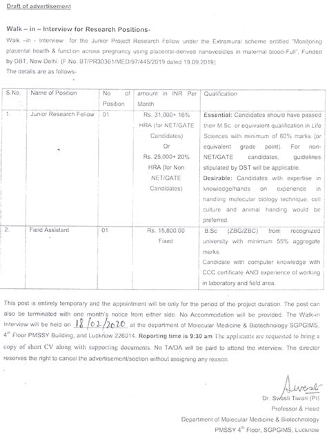 SGPGI Molecular/Cell Biology Project Walk INs